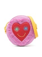 Stella McCartney Kids heart-patch circular crossbody bag - Rose