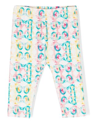 Roberto Cavalli Junior Legging met colourblocking - Groen