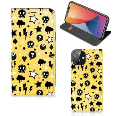 Mobiel BookCase iPhone 12 | iPhone 12 Pro Punk Geel Mobiel BookCase iPhone 12 | iPhone 12 Pro Punk Geel
