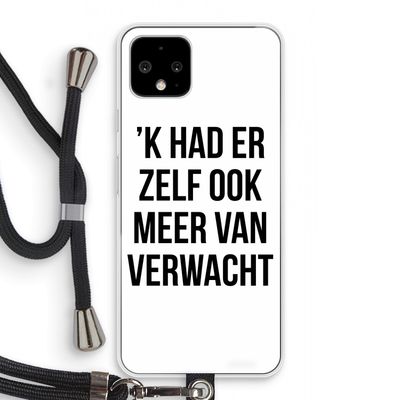 Meer verwacht: Pixel 4 Transparant Hoesje met koord