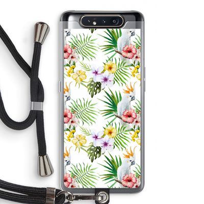 Gele kuif: Samsung Galaxy A80 Transparant Hoesje met koord