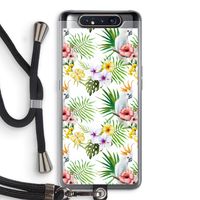 Gele kuif: Samsung Galaxy A80 Transparant Hoesje met koord