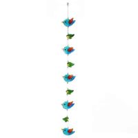 Raamdecoratie Hars 5 Vogels (Turquoise/Blauw/Rood)