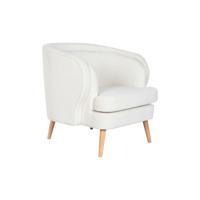 Armstoel DKD Home Decor Wit Natuurlijk Hout 91 x 80 x 78 cm