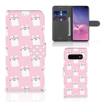Samsung Galaxy S10 Plus | Telefoonhoesje | Met pasjeshouder | Sleeping Cats