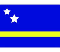 20x Stickertjes Curacao vlag 10 cm   -