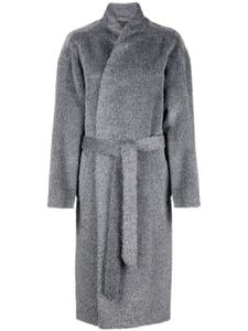 ISABEL MARANT manteau en laine mélangée à taille nouée - Gris