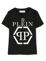 Philipp Plein Junior t-shirt à logo imprimé - Noir