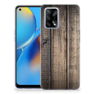 OPPO A74 4G | Bumper Hoesje | Steigerhout
