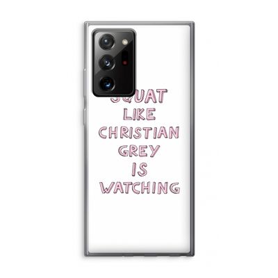 Christian Grey: Samsung Galaxy Note 20 Ultra / Note 20 Ultra 5G Transparant Hoesje