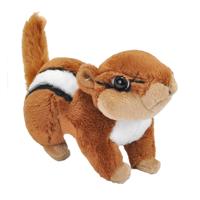 Wild Republic Knuffel Eekhoorn - Chipmunk - pluche - 13 cm - bosdieren knuffeldier