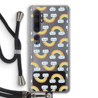 Regenboog: Xiaomi Mi Note 10 Pro Transparant Hoesje met koord