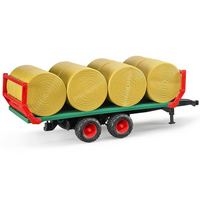 Bruder Balentransporter met 8 ronde hooibalen