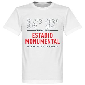 River Plate Estadio Monumental Coördinaten T-Shirt