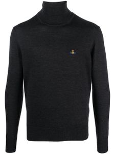 Vivienne Westwood pull en maille fine à logo Orb brodé - Gris