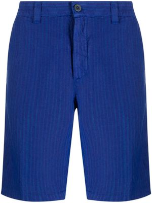 120% Lino bermuda en lin à rayures - Bleu