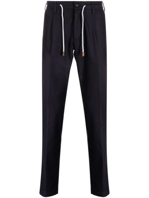 Eleventy pantalon slim à lien de resserrage - Bleu