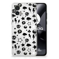 Silicone Back Case Motorola Edge 30 Neo Silver Punk