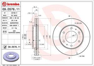 Remschijf BREMBO, Remschijftype: Binnen geventileerd, u.a. für Mitsubishi, Fiat