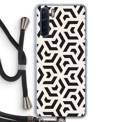 Crazy pattern: Oppo A91 Transparant Hoesje met koord