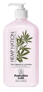 Australian Gold Hemp nation tan extender wild berries & bavender