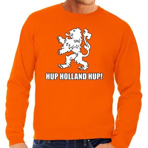 Nederland supporter sweater Hup Holland Hup oranje voor heren