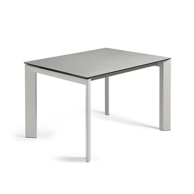 Axis uitschuifbare tafel 120 (180) cm porselein afwerking Hydra-draad grijs benen