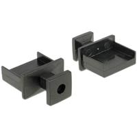 Delock 64009 64009 Stofbescherming voor USB type A-bus met handgreep 10 stuks zwart 1 stuk(s)