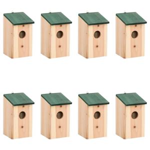 VidaXL Vogelhuisjes 8 st 12x12x22 cm hout