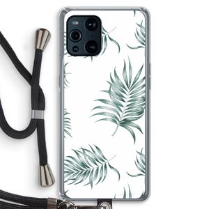 Simple leaves: Oppo Find X3 Pro Transparant Hoesje met koord