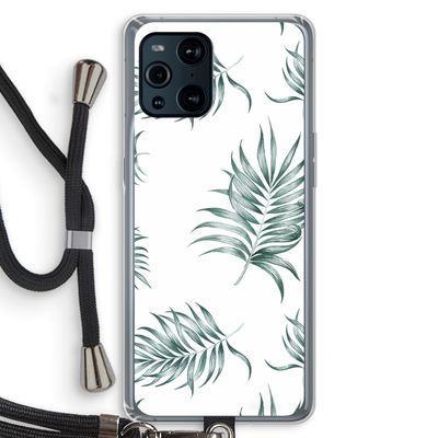 Simple leaves: Oppo Find X3 Pro Transparant Hoesje met koord