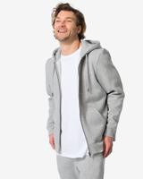 HEMA Herenhoodie Met Rits Grijsmelange (grijsmelange)