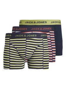 Jack & Jones Jack & Jones Heren Boxershorts Trunks JACANDRÉ Groen/Rood/Donkerblauw 3-Pack