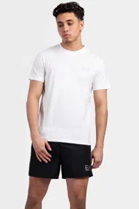 EA7 Emporio Armani Basic Logo T-Shirt Heren Wit/Grijs - Maat XS - Kleur: Wit | Soccerfanshop