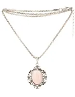 Edelsteen Ketting Rozenkwarts Ovaal