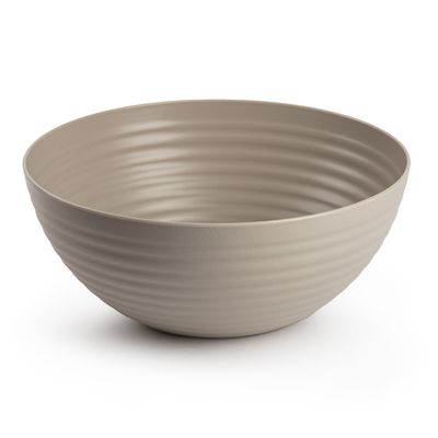 Serveerschaal/saladeschaal - D25 x H10.5 cm - kunststof - taupe Serveerschaal/saladeschaal - D25 x H10.5 cm - kunststof - taupe
