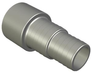 Europond PVC Slangtule Ø50mm - Robuuste 38/32mm Aansluiting Zoutwaterbestendig Grijs