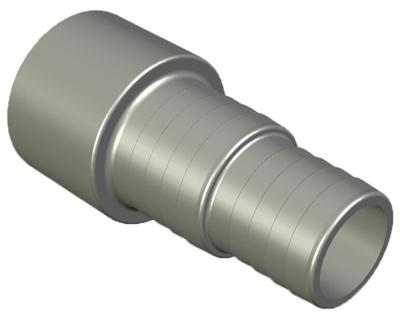 Europond PVC Slangtule Ø50mm - Robuuste 38/32mm Aansluiting Zoutwaterbestendig Grijs