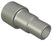 Europond PVC Slangtule Ø50mm - Robuuste 38/32mm Aansluiting Zoutwaterbestendig Grijs