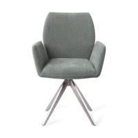 Jesper Home Misaki eetkamerstoel Breezy Blue turn steel