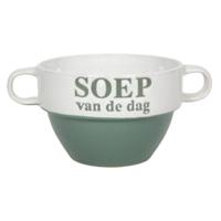 Soepkommen - Soep van de dag - keramiek - D12 x H8 cm - groen - Stapelbaar