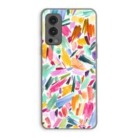 Watercolor Brushstrokes: OnePlus Nord 2 5G Transparant Hoesje