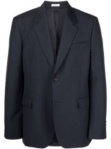 Alexander McQueen veste de costume à simple boutonnage - Bleu