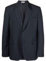 Alexander McQueen veste de costume à simple boutonnage - Bleu - thumbnail