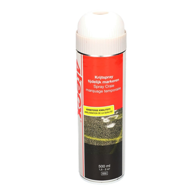 4tecx Krijtspray tijdelijk markeren wit 500ml