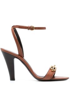 Saint Laurent sandales Le Maillon en cuir - Marron