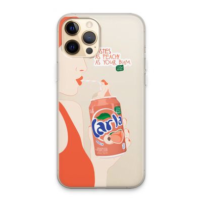 Peach please!: iPhone 13 Pro Max Transparant Hoesje