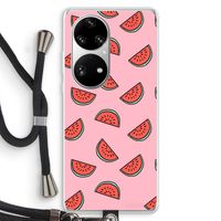 Watermeloen: Huawei P50 Pro Transparant Hoesje met koord