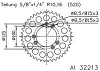 ESJOT Chain wheel 520 44z alu silver