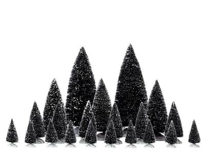 Assorted pine trees, set of 21 - Lemax
